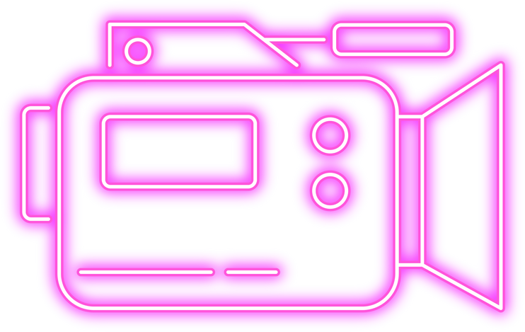 neon glow video camera
