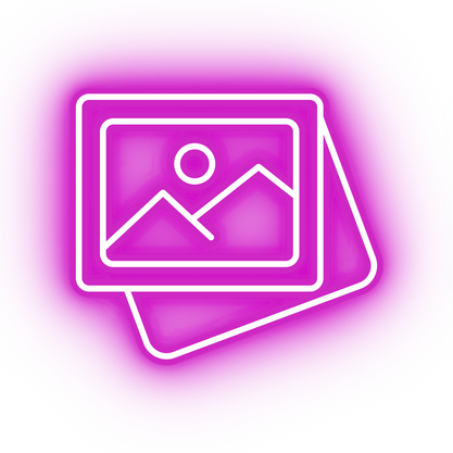 Neon pink photo icon